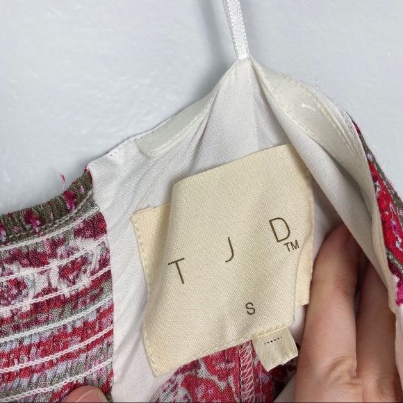 TJD Maxi Dress Sweetheart Neckline Boho Floral S - Picture 4 of 8